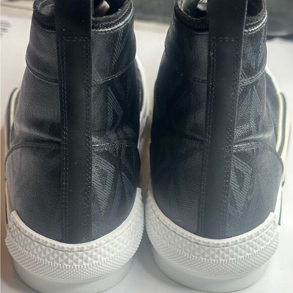 🪀DIOR SNEAKER HIGH TOP M-B/23 DIAMOND PRISTINE DUSTBAG DIOR AUTHENTIC SIZE 12 - Picture 10 of 16